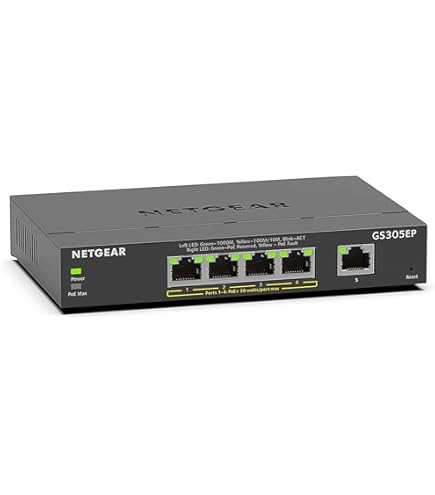 Amazon.com: NETGEAR 5-Port Gigabit Ethernet Easy Smart Managed